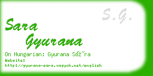 sara gyurana business card